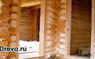 Как поставить дверь в бревенчатом доме с обсадой