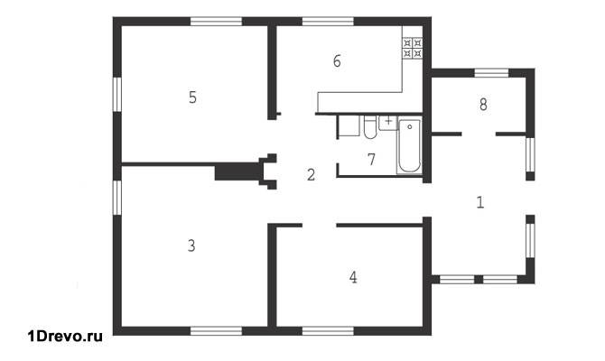 Дверные проемы на плане