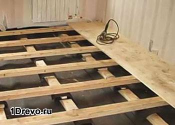 Монтаж чернового пола