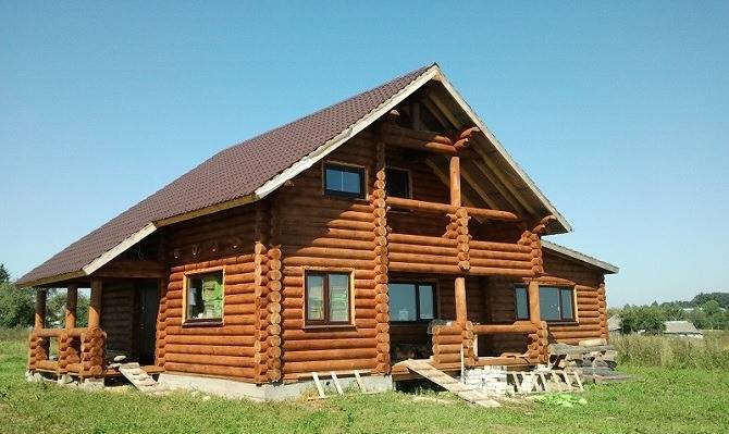 Дом из оцилиндрованного бревна 10x10